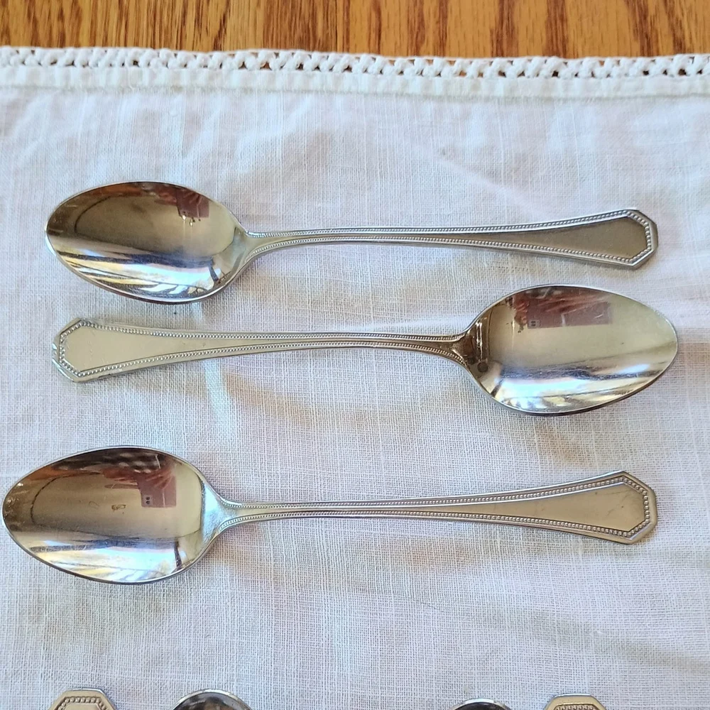 21 PCs Reed & Barton Rebacraft Stainless Steel Key Largo Flatware Fork Spoon